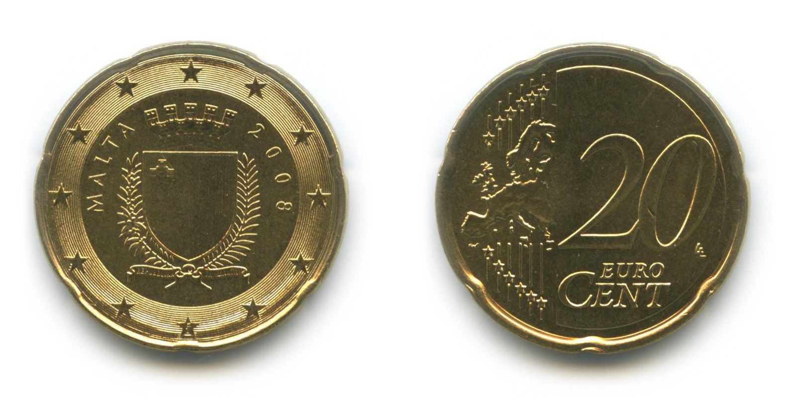 Монеты Мальты регулярного выпуска образца 2008 года