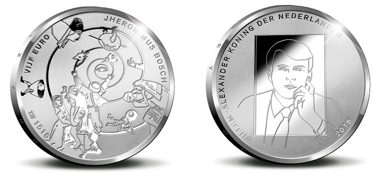 Монеты Нидерландов к 500-летию со дня смерти Иеронима Босха
