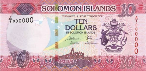 Соломоновы острова: 10 долларов из новой серии