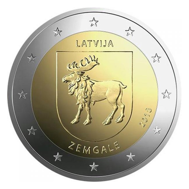 Латвия: 2 евро с символом Земгалии