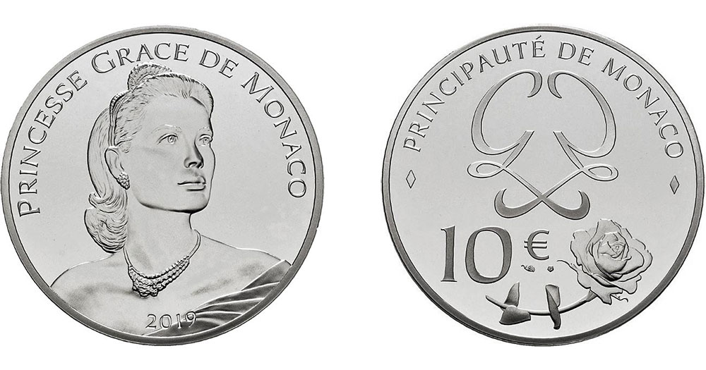 €10 в честь американской актрисы Грейс Келли