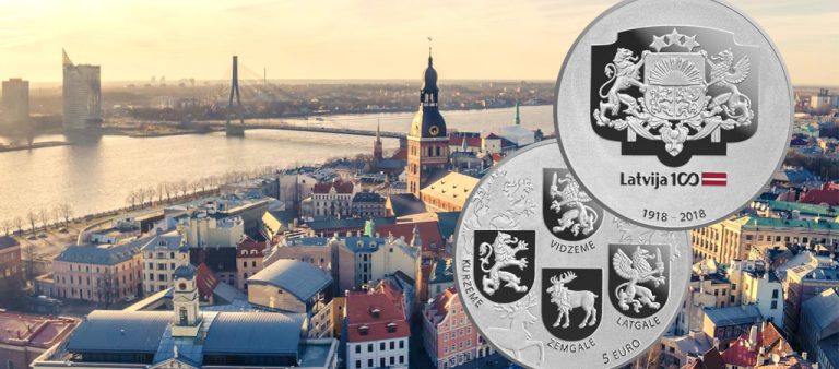 5 евро Латвии к 100-летию Независимости