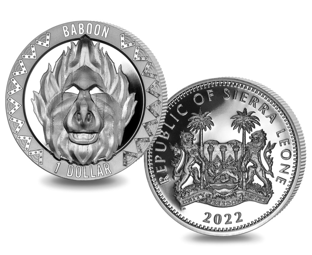 1 доллар 2022 - Павиан (Сьерра-Леоне)