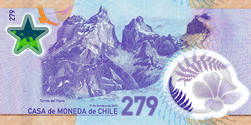 Банкнота Чили (279 лет Монетному двору)