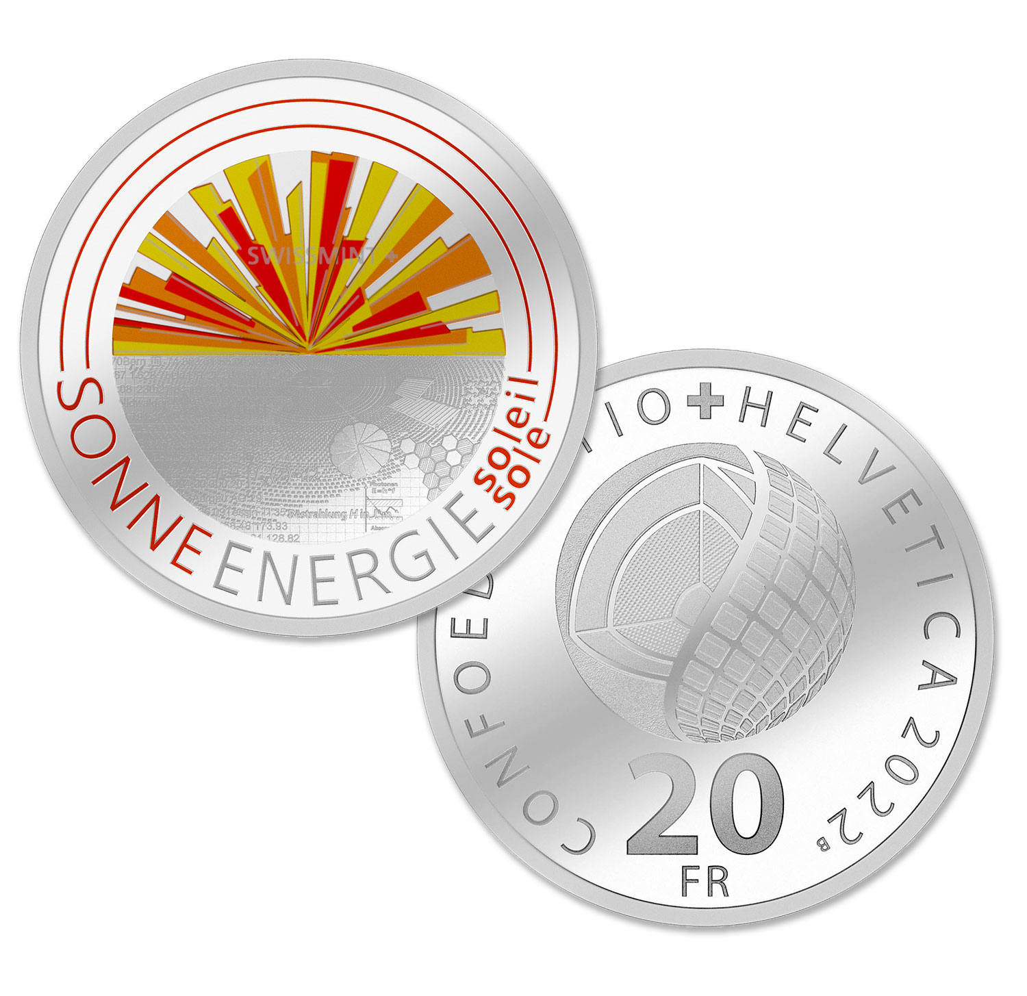 20 франков 2022 - Солнечная энергия (Швейцария)