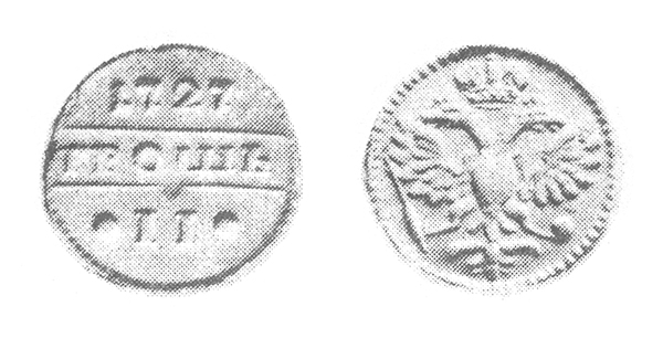 Грош 1727 года (Россия)