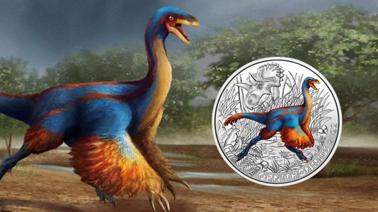 3 евро с динозаврами (Австрия)