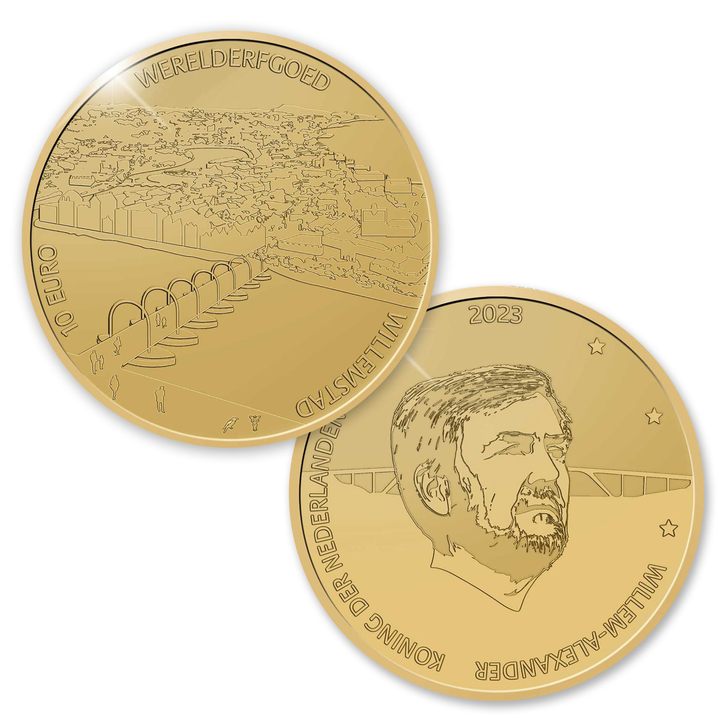10 евро 2023 (Нидерланды, золото)