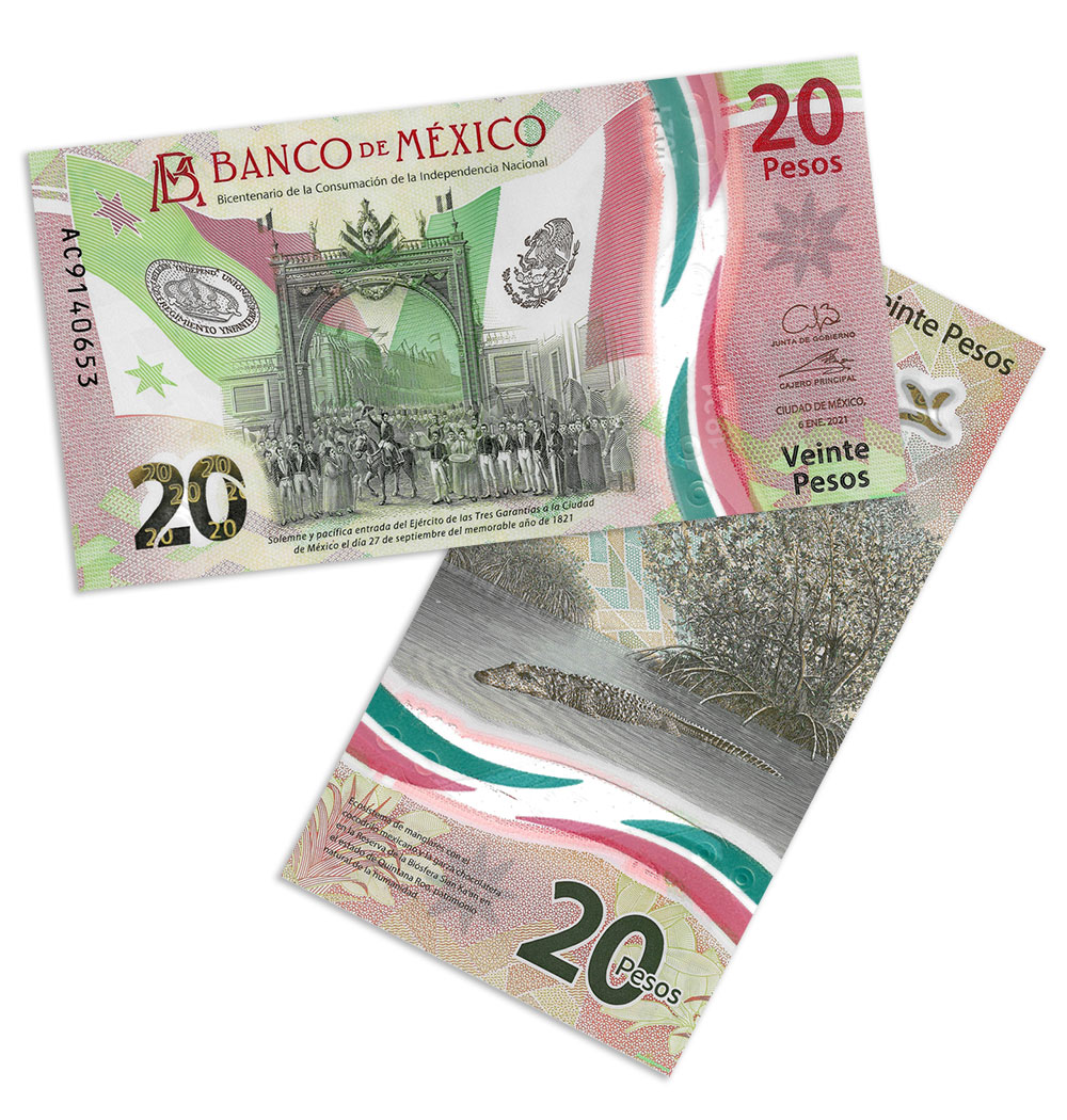 20 песо 2021 - Мексика (200 лет Независимости)