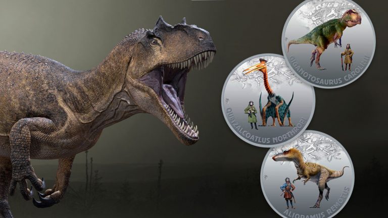 Монеты с динозаврами